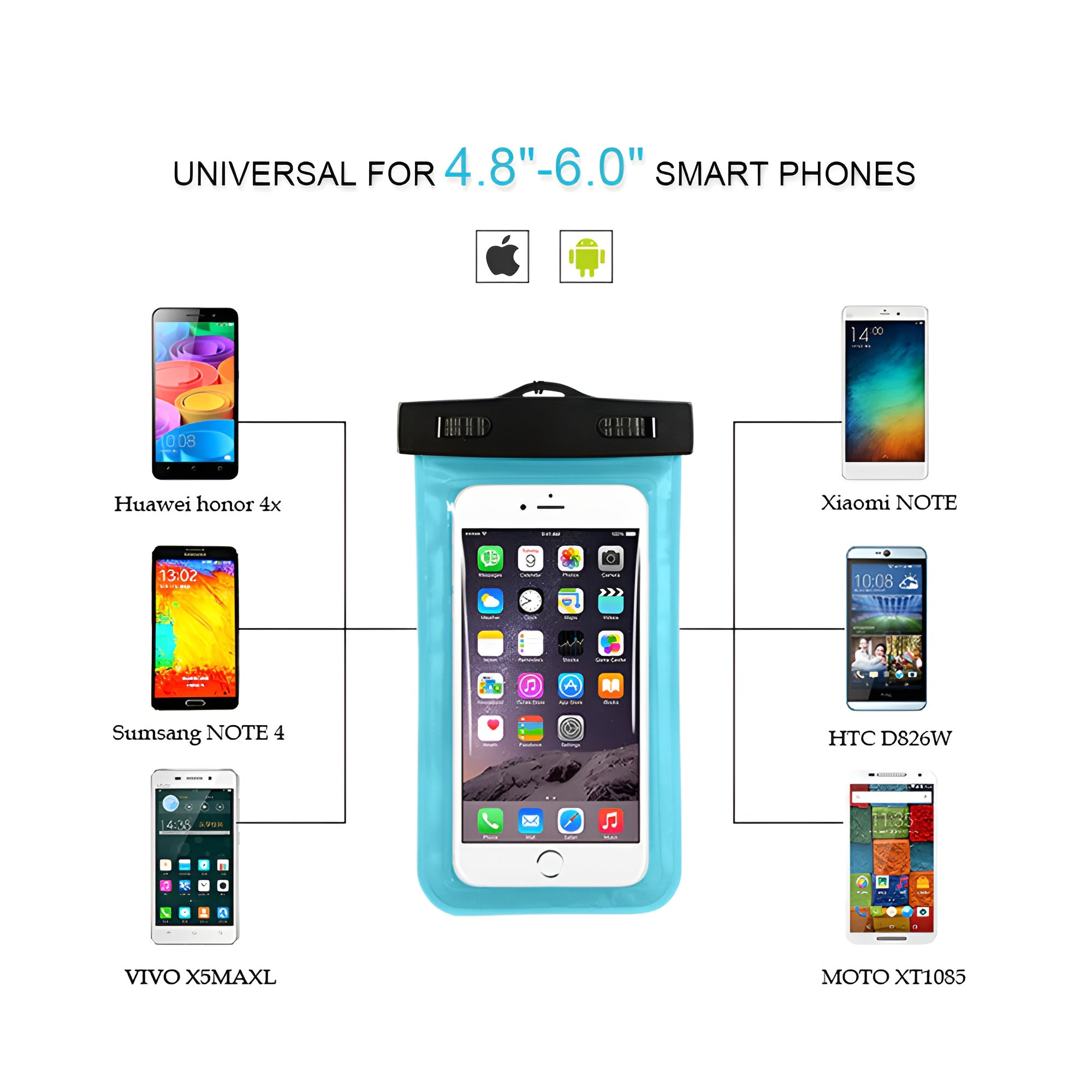 Universal Water Proof Mobile Pouch - Random color