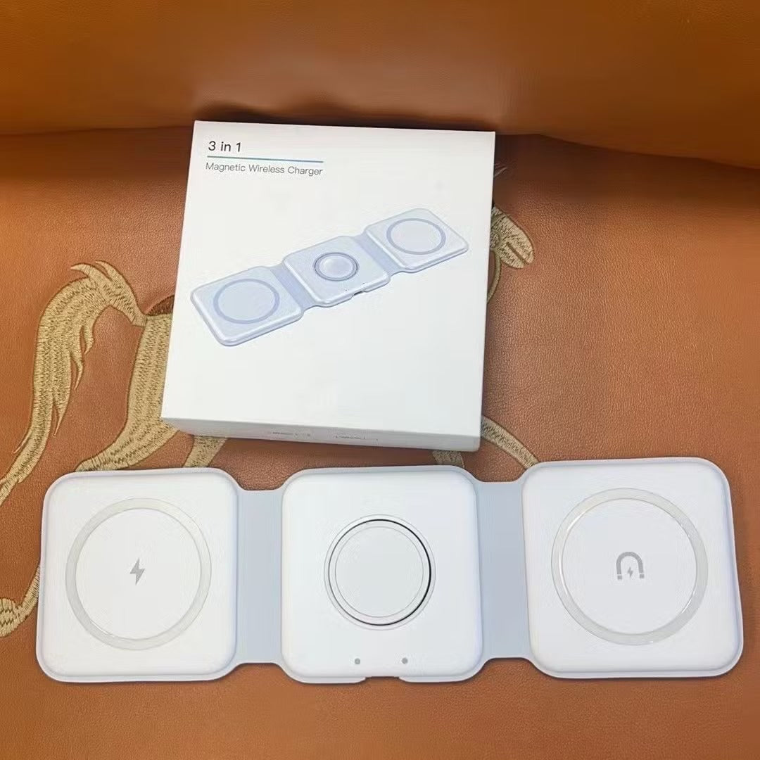 15W 3 in 1 Magnetic Wireless Charger Phone