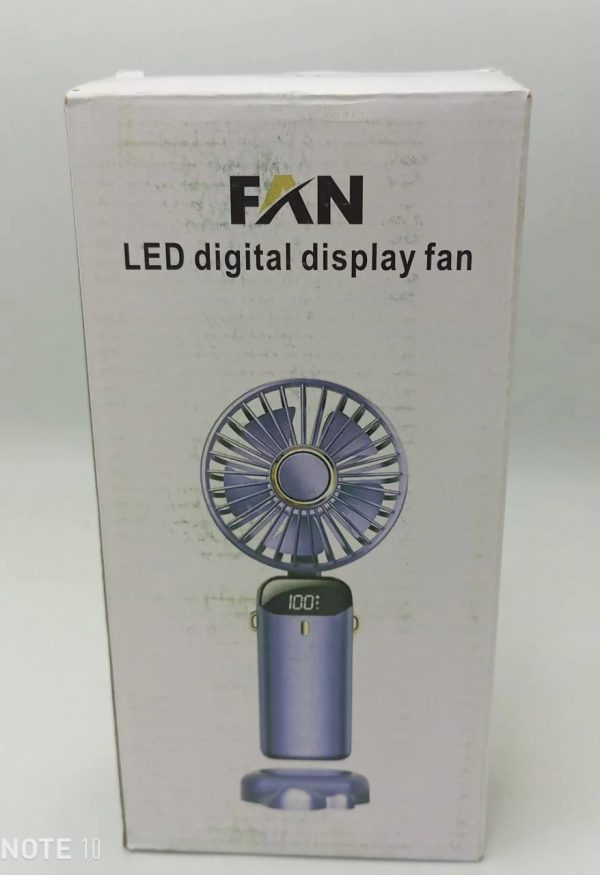 Led Digital Display Rechargeable Fan