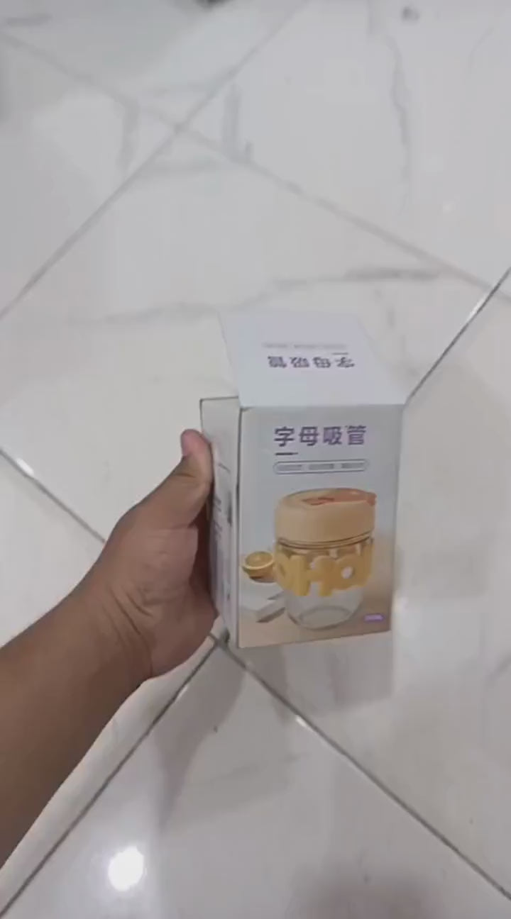 Cute Glass Straw Cup