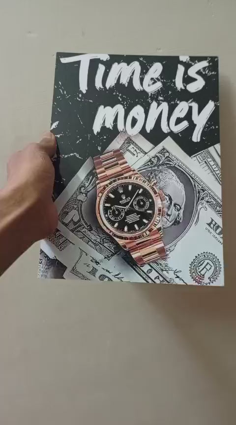 Luxury Wall Frame “Time is Money”
