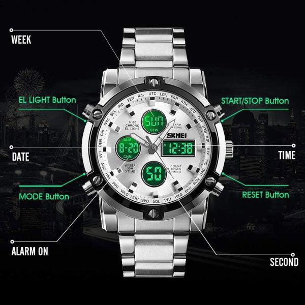 Skemie 1389 Men’s Digital Analog Watch